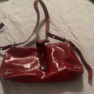 Y2K Red Patent Shoulder Bag – Unbranded – Early 2000s Vibes